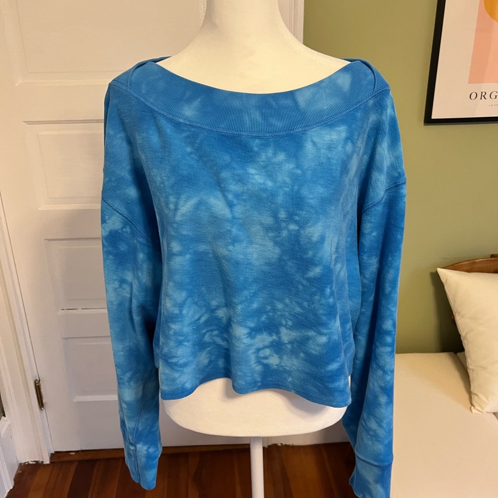 FREE PEOPLE Tie Dye Crop Sweatshirt